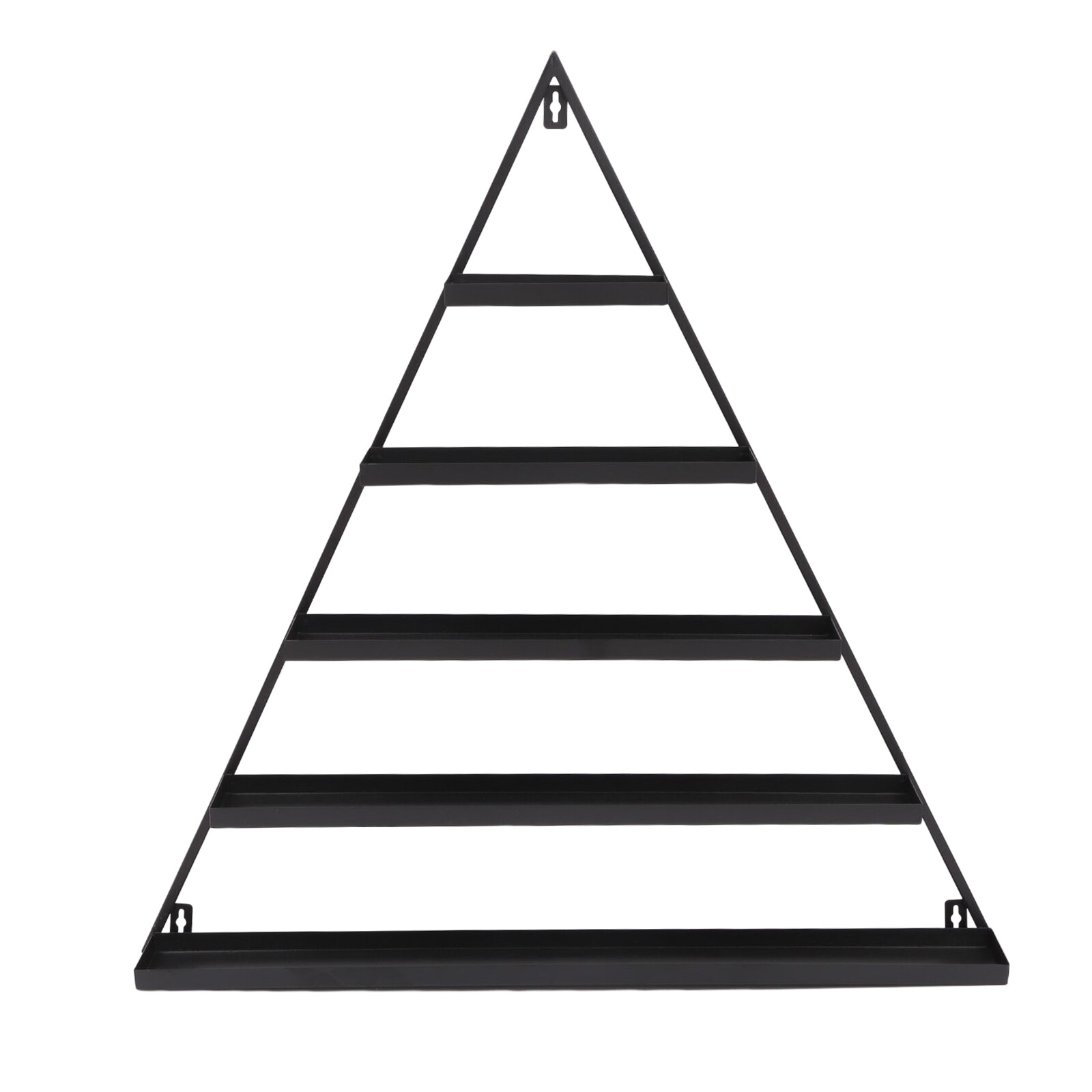 Black 5 Tiers Wall-Mount Metal Nail Polish Display Racks Floating Perfume Racks