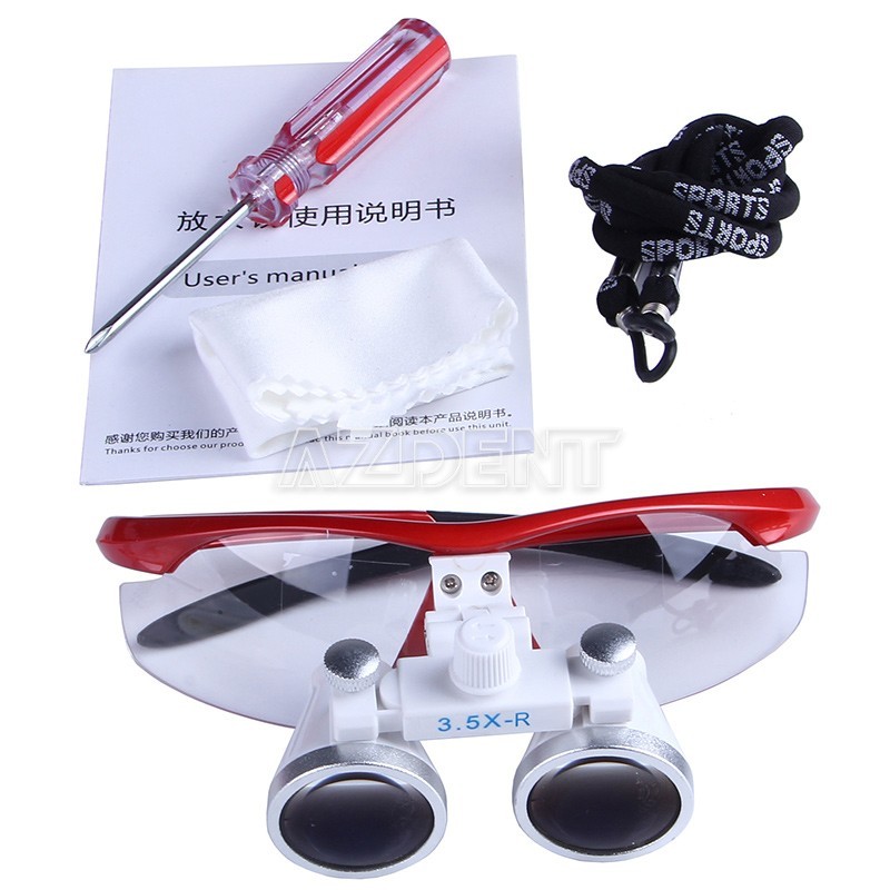 AZDENT Dental 3.5X Surgical Magnifier Medical Magnifying Binocular Loupes