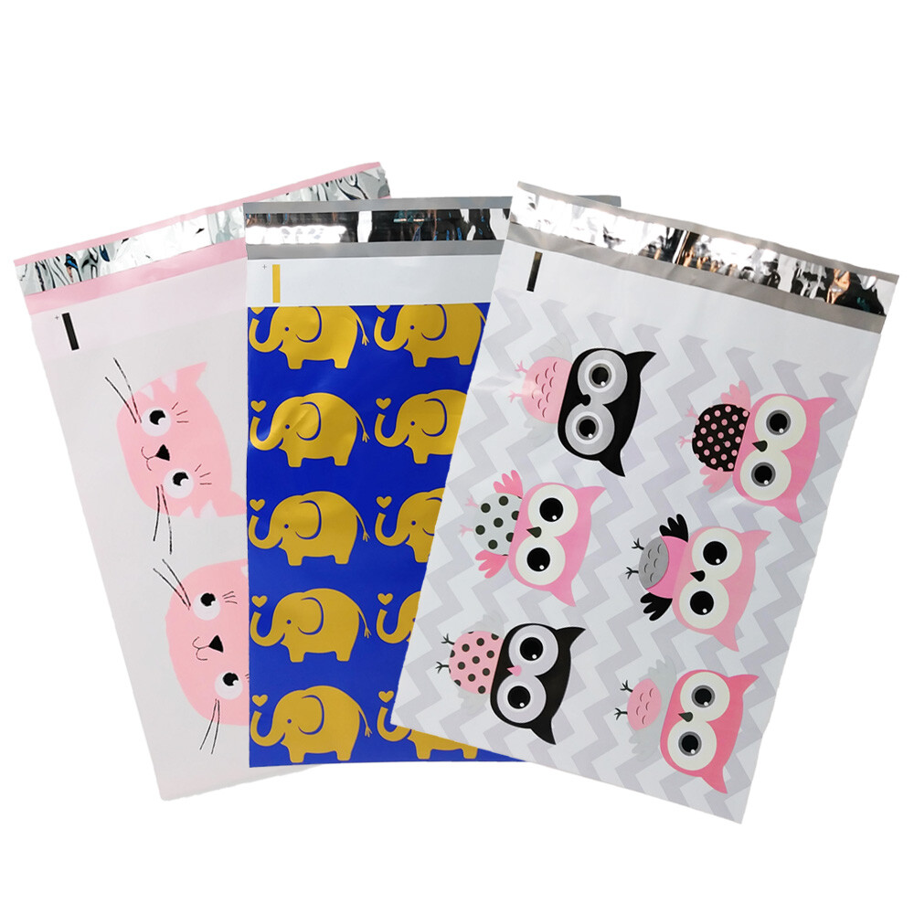 (20-200Pack) 10″ x 13″ Designer Prints FLAT POLY Mailers Business Ship Envelopes