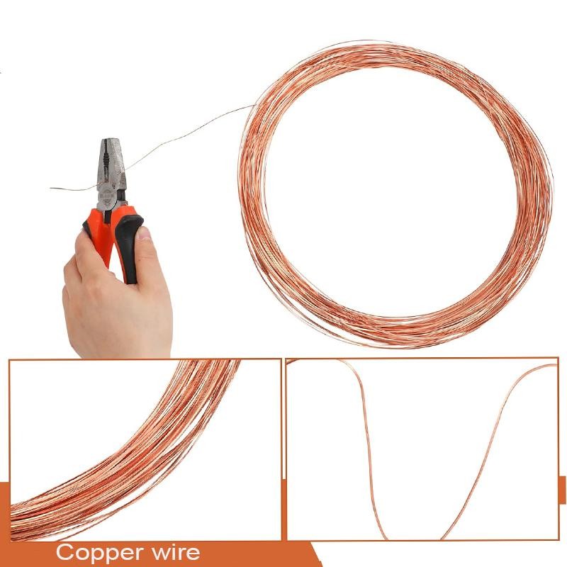 1/5/10m Copper Conductive Copper Wire Ultra-fine Copper Wire Diameter 0.1-5mm Co