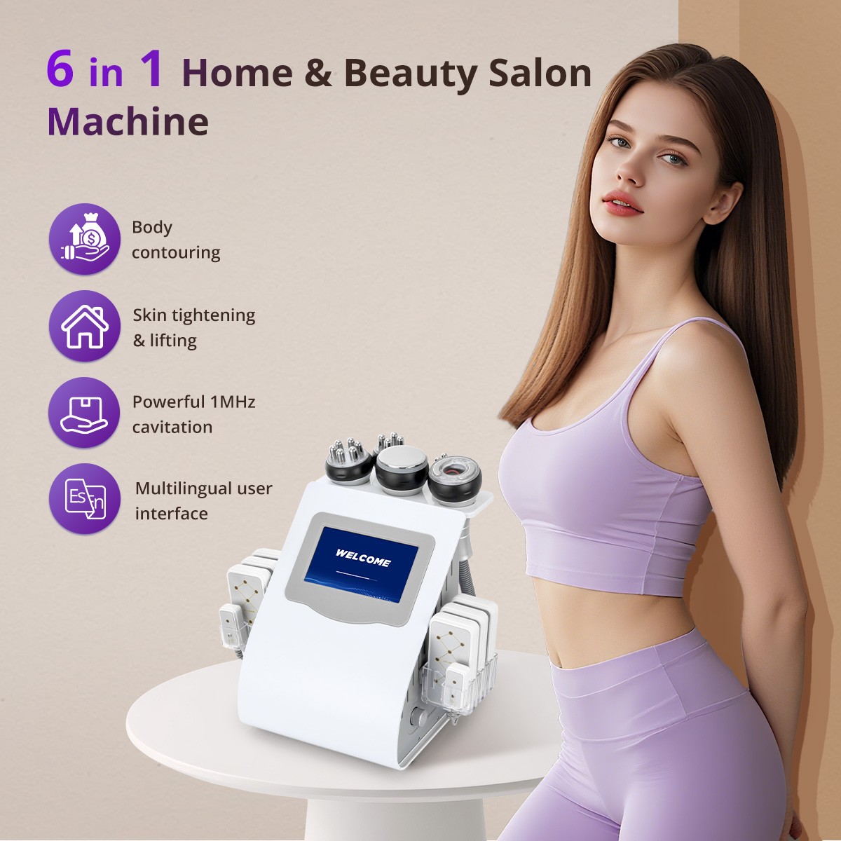 6 in 1 Beauty Machine for Body Massage Facial Skin Care Skin Lifting Weight Log1