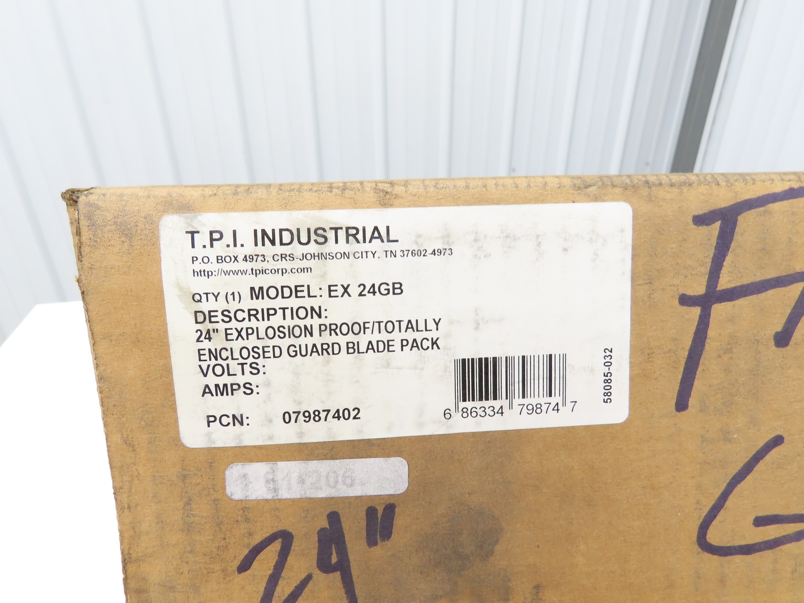 TPI Industrial EX-24-GB 24″ Fan Guard and Blade for Totally Enclosed Motor