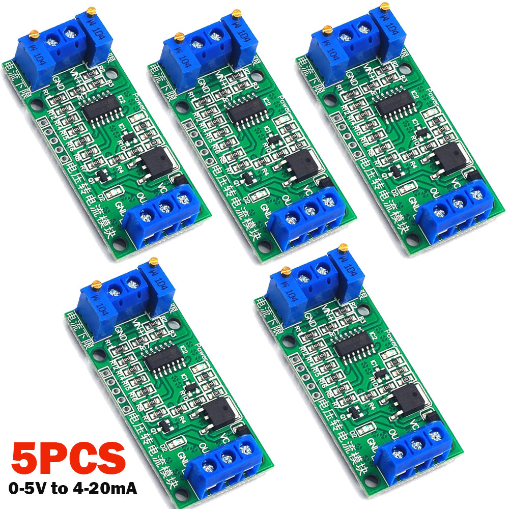 5 Voltage To Current Transmitter Signal Conversion Module 0~5V 3.3V 5V to 4-20mA