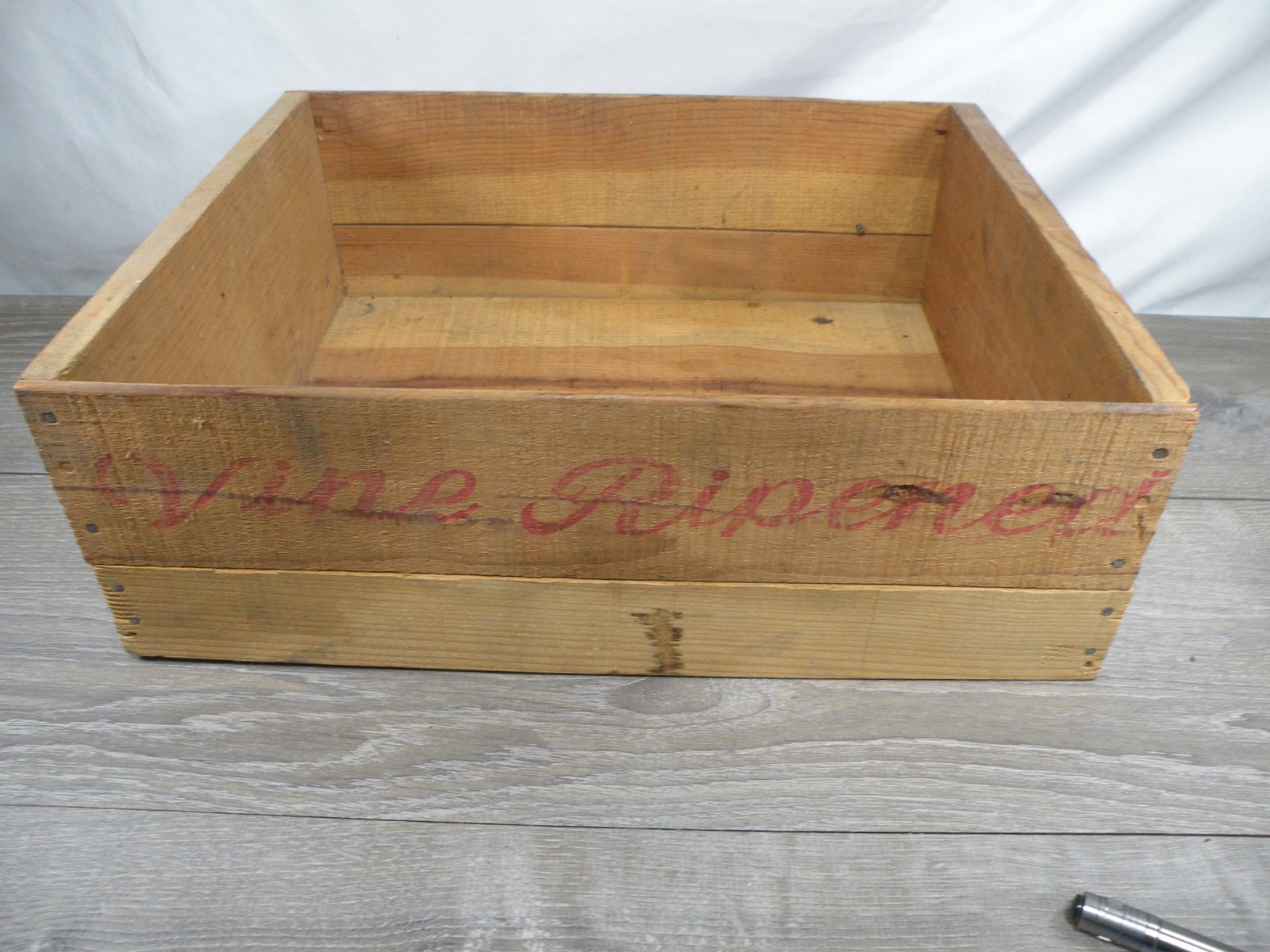Vintage TRIB-O Brand Tomato Wood Crate Box Vine Ripened Produce Mexico