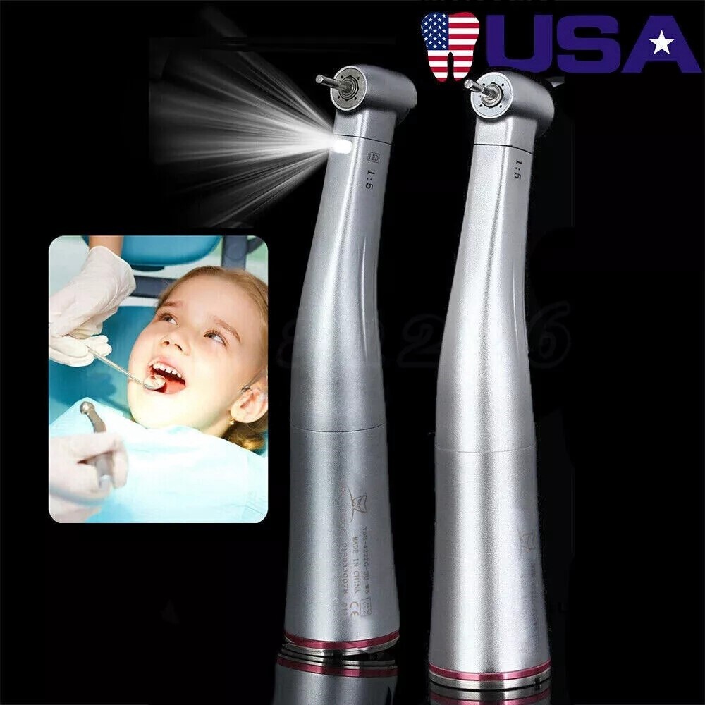 Dental 1:5 Increasing Handpiece Contra Angle LED /No Fit KAVO NSK Electric Motor