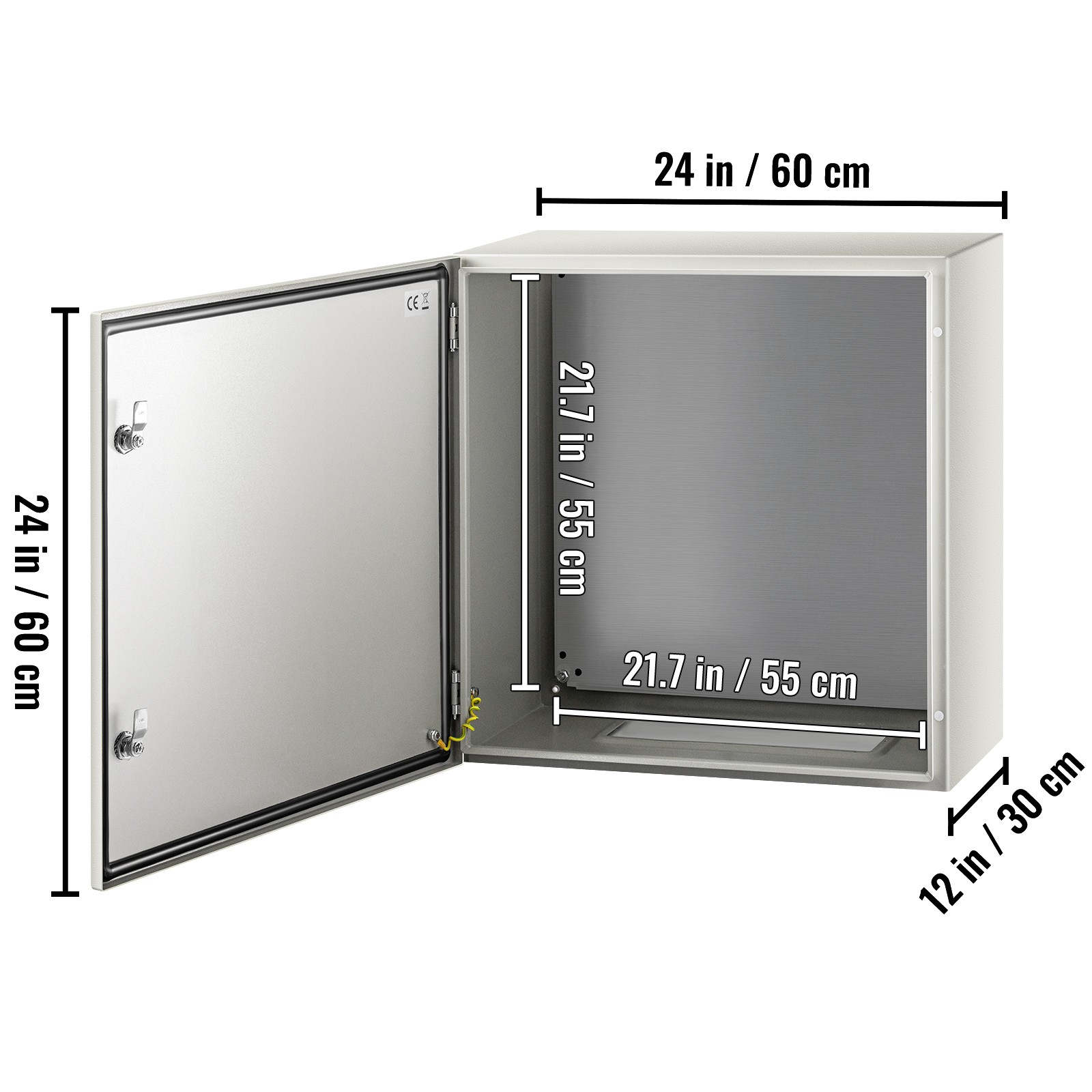 VEVOR Steel Electrical Box Electrical Enclosure Box 24x24x12” Carbon Steel IP65