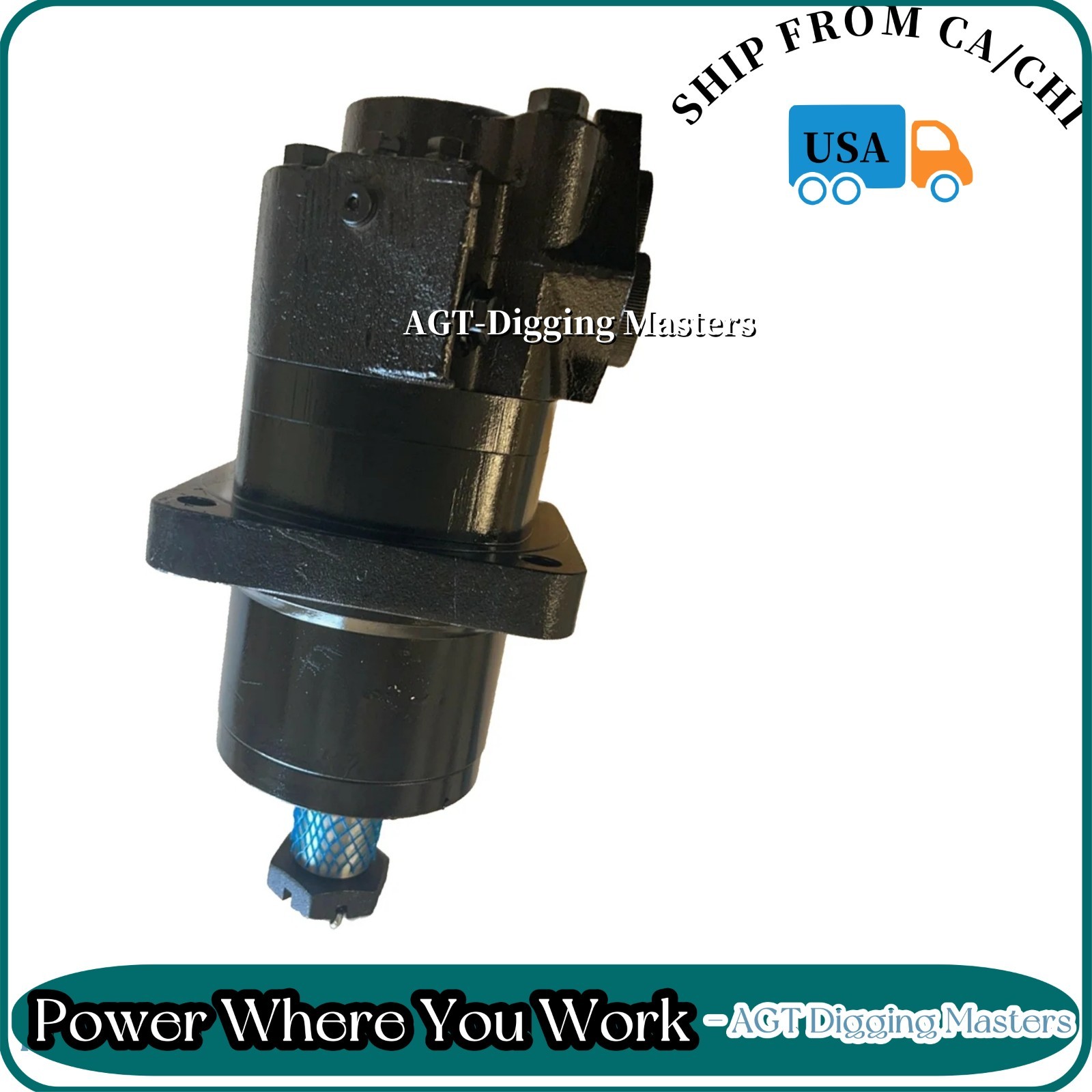 Drive Motor Fit Most AGT 1 Ton – 1.5 Ton Mini Excavators – MX Series Excluded