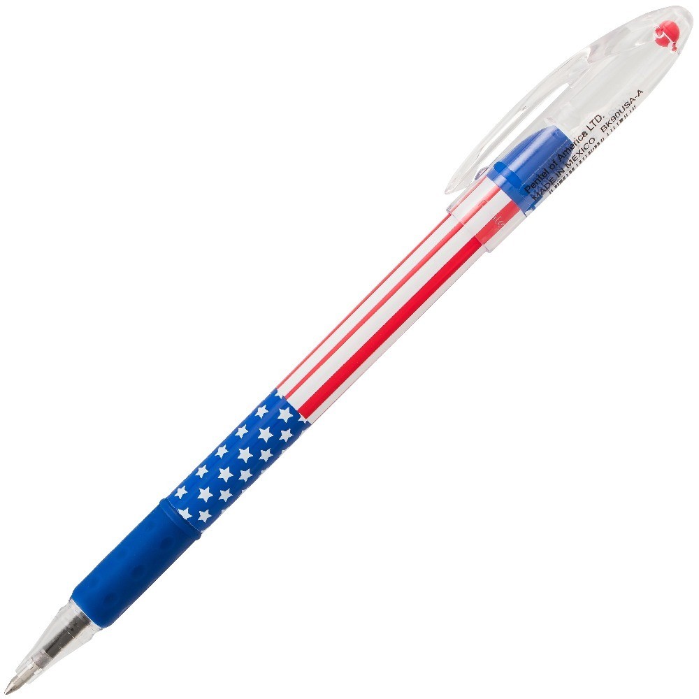 RSVP Ballpoint Pen, 0.7mm. Fine Line, Stars and Stripes Flag Inspired ,