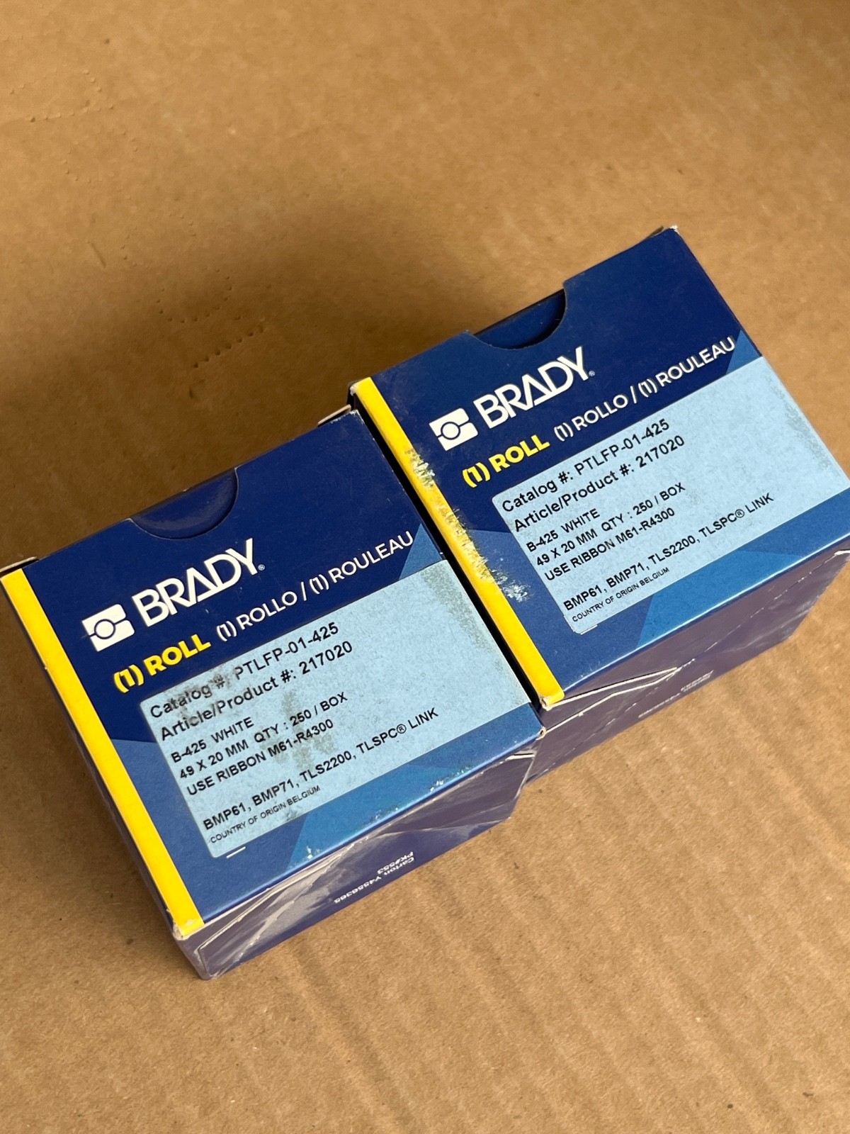 (Lot 2 Pcs) Brady PTLFP-01-425 Roll 217020