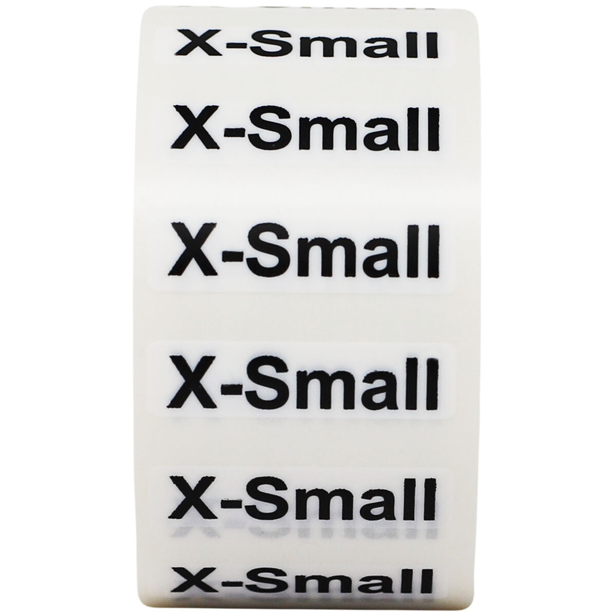 Clear Clothing Size Strip Labels | 1.25 x 5 Inches – 125 Pack | Pick One Size