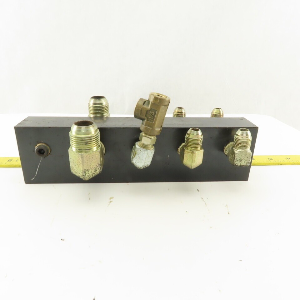 10 Port Parallel Hydraulic Manifold 3/4″ 1/4″ 3/8″ NPT Ports