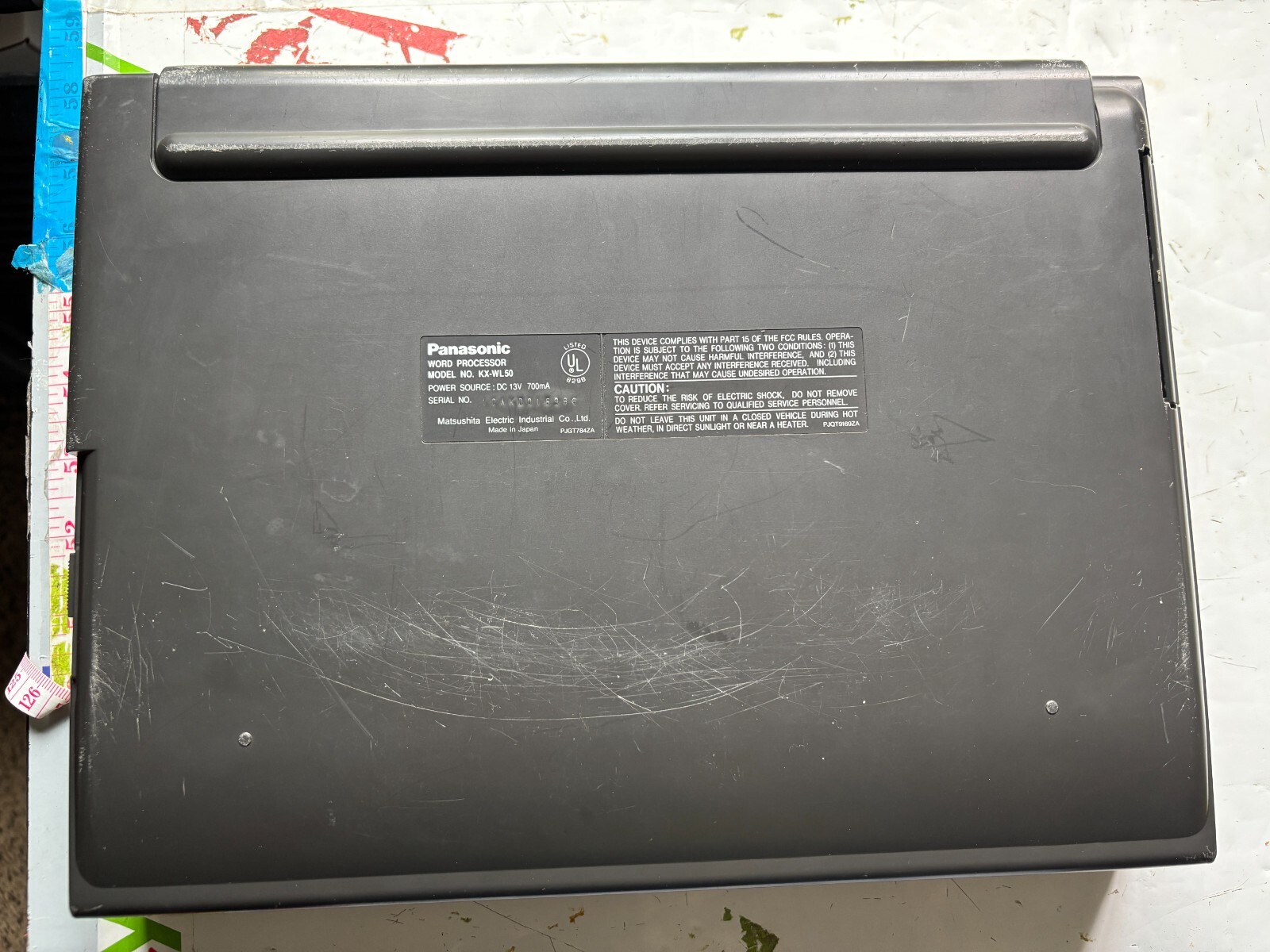 Panasonic Laptop Word Processor KX-WL50 Tested No Power Cable
