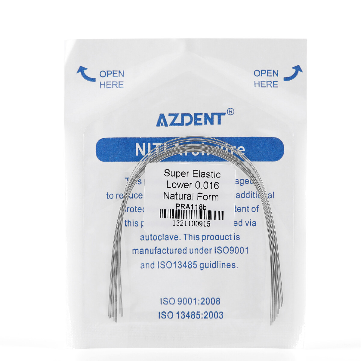 AZDENT Dental Orthodontic Super Elastic Niti Round Arch Wires Nature Form FDA