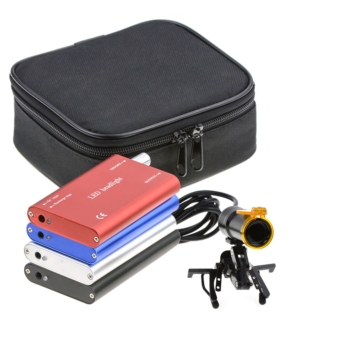 Dental Medical 5W LED Metal Clip-on Head Light with Filter for Glasses Loupes