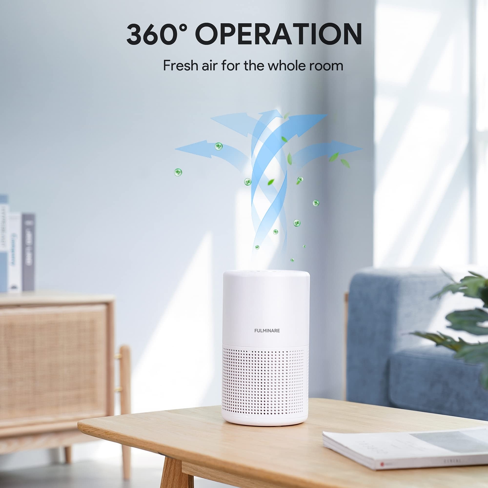 Air Purifiers for Bedroom, FULMINARE H13 True HEPA Air Filter, Quiet Air Clea…