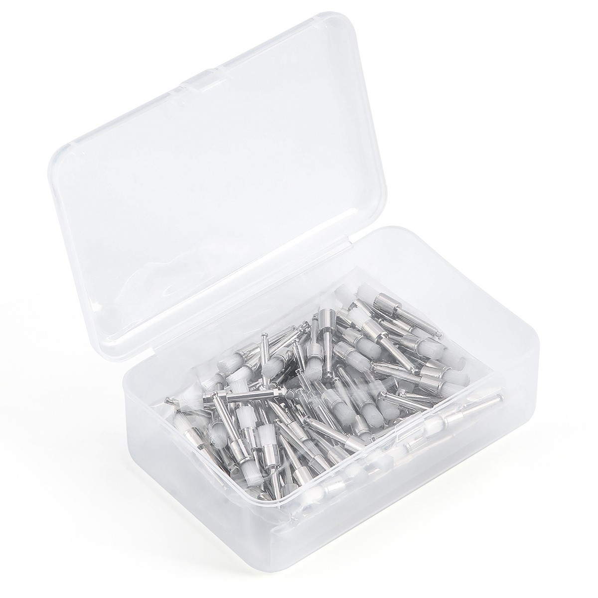 100pcs/kit Dental White & Colorful Prophy Polishing Brush Nylon Flat Latch Type