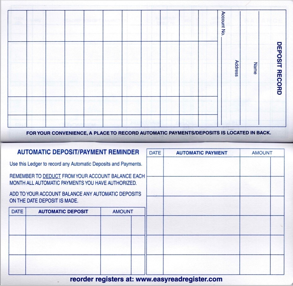 10 Larger Lines Checkbook Registers 2024-2025-2026 Calendars Check Book Bank
