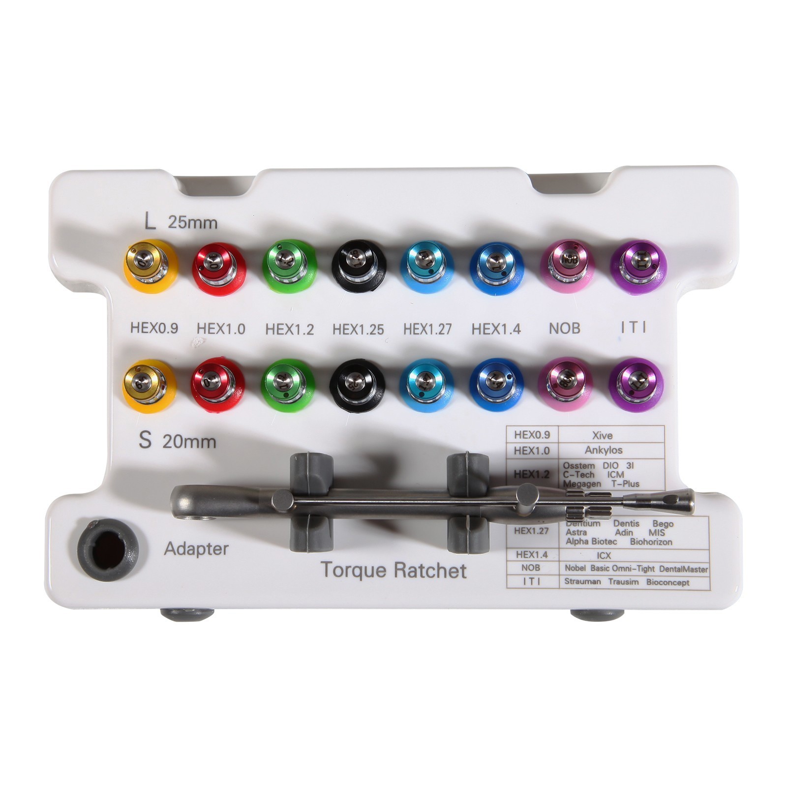 Dental Universal Implant Prosthetic Kit Torque Wrench Screw Drivers Remover USA