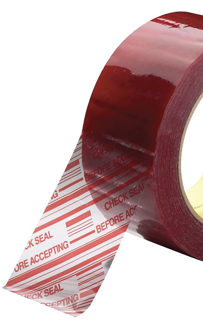 36 Rolls 2inch x 110 Yds Pre-Printed Packing Tape,”Check Seal Before Accepting”
