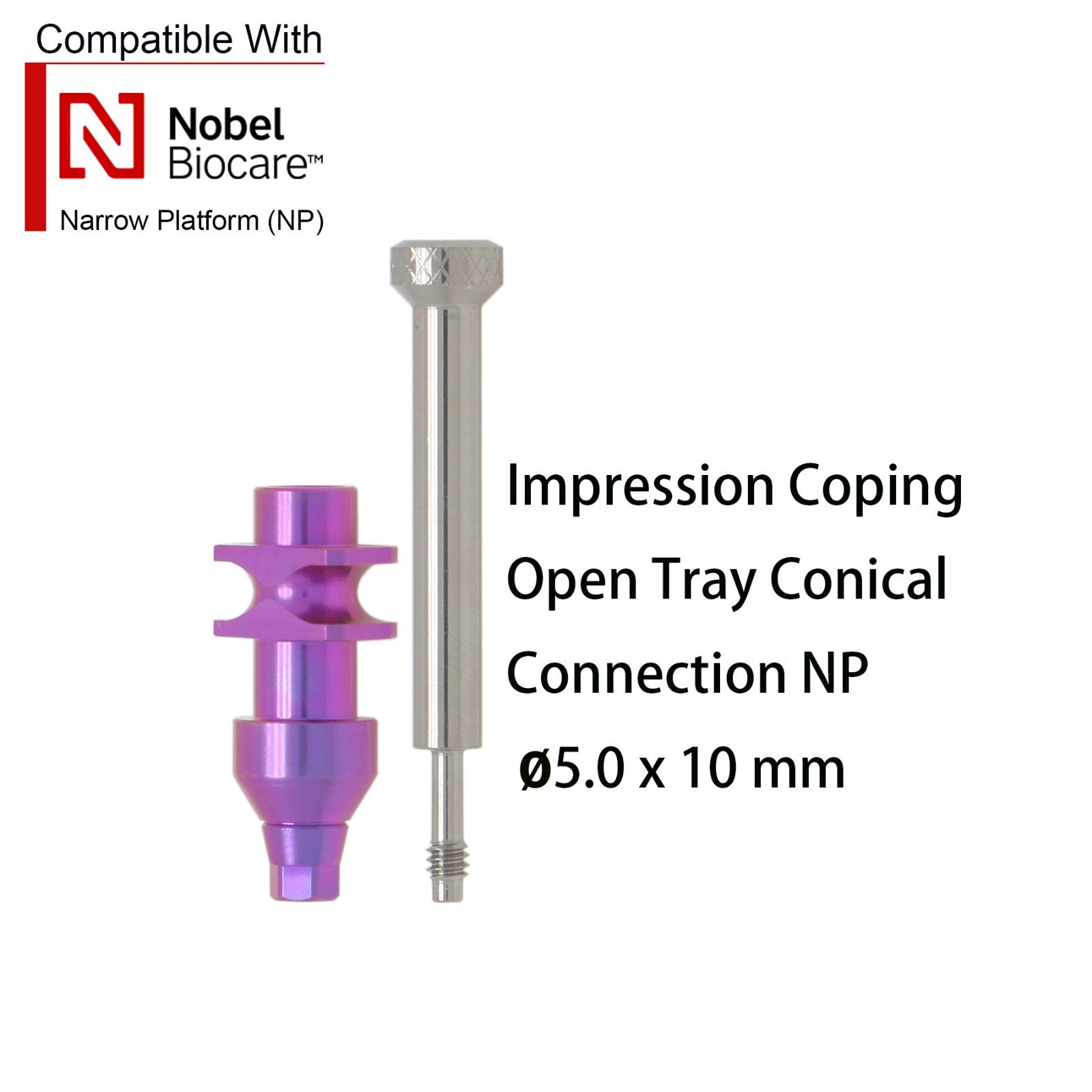 Nobel Active NP/RP Implant Scan body Impression Transfer Open/Close Coping Tray