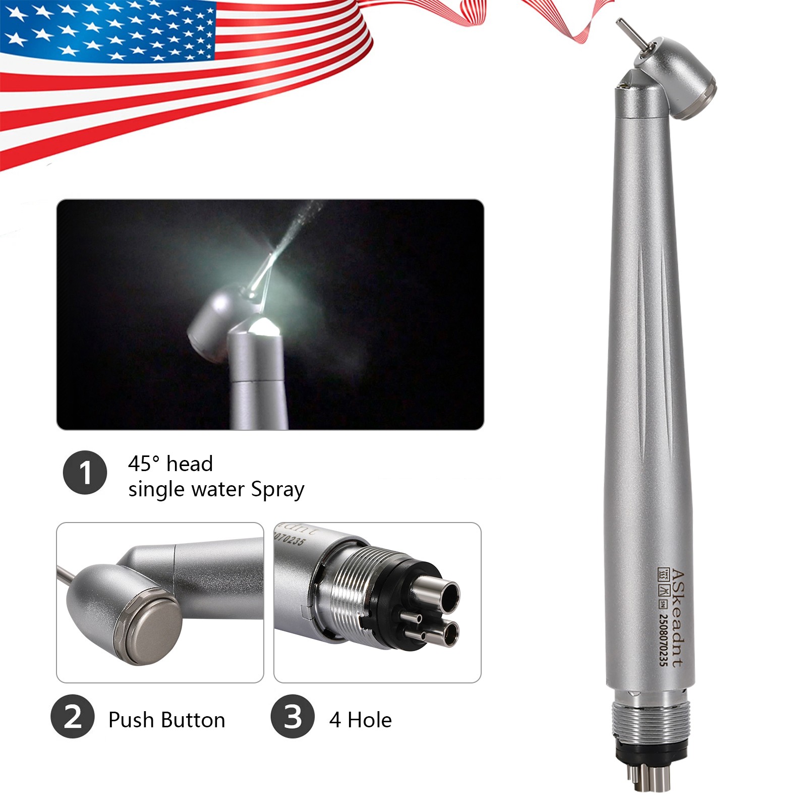 Dental LED Curing Light Lamp Wireless Cordless Resin Cure Lamp 5W 2000MW USPS