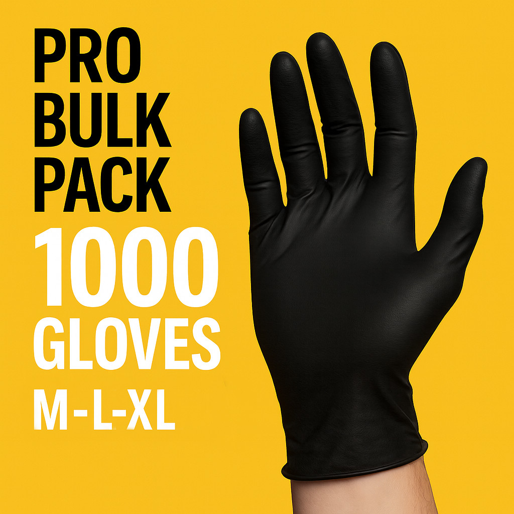 Advance Black Nitrile Exam Gloves 6 Mil Powder Free Bulk 1000ct Latex Free Glove
