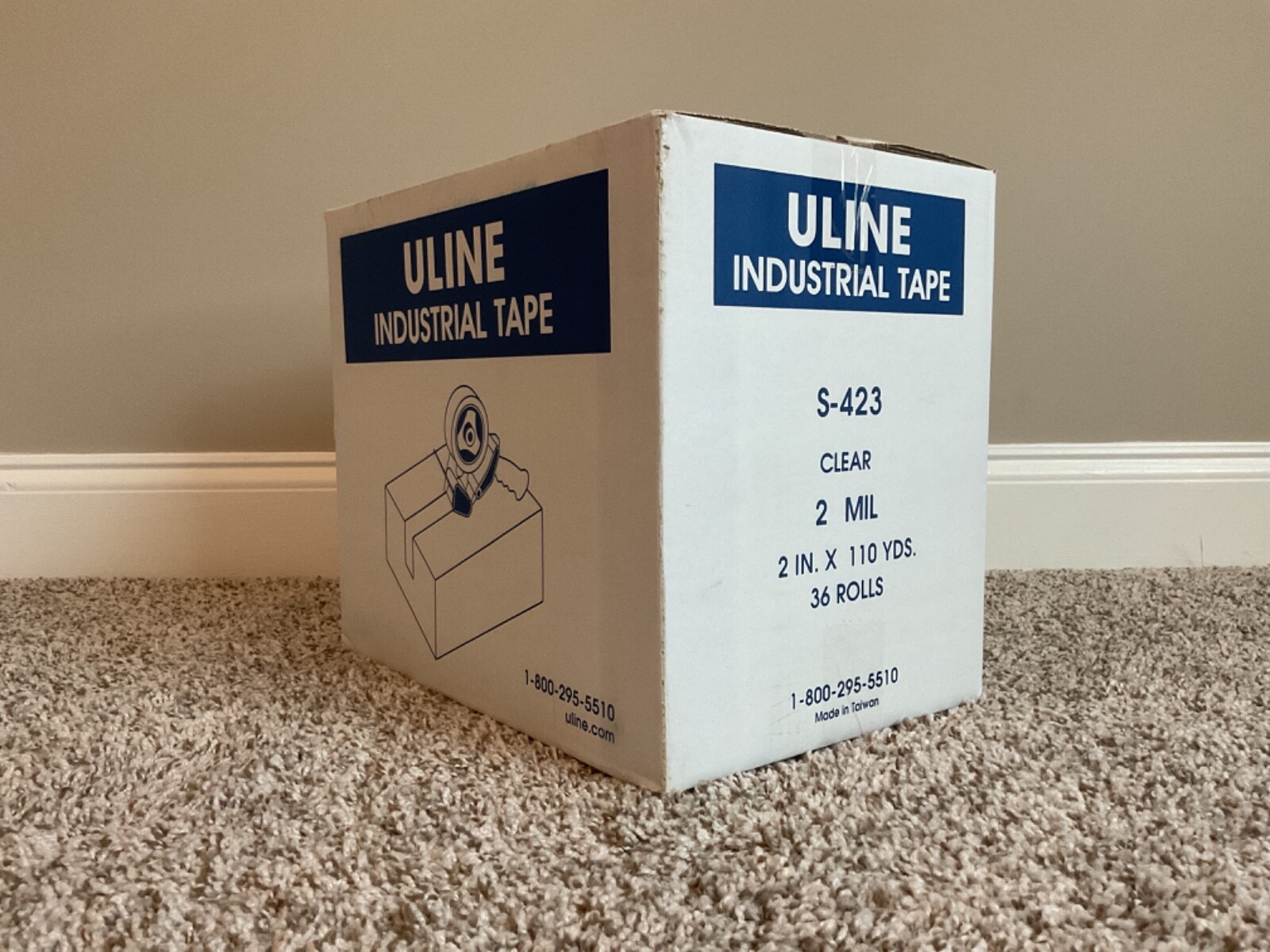 Packing Tape (36) ULINE S-423 2″ x 110yds 2mil PACKING/SHIPPING TAPE. (36 Pack)