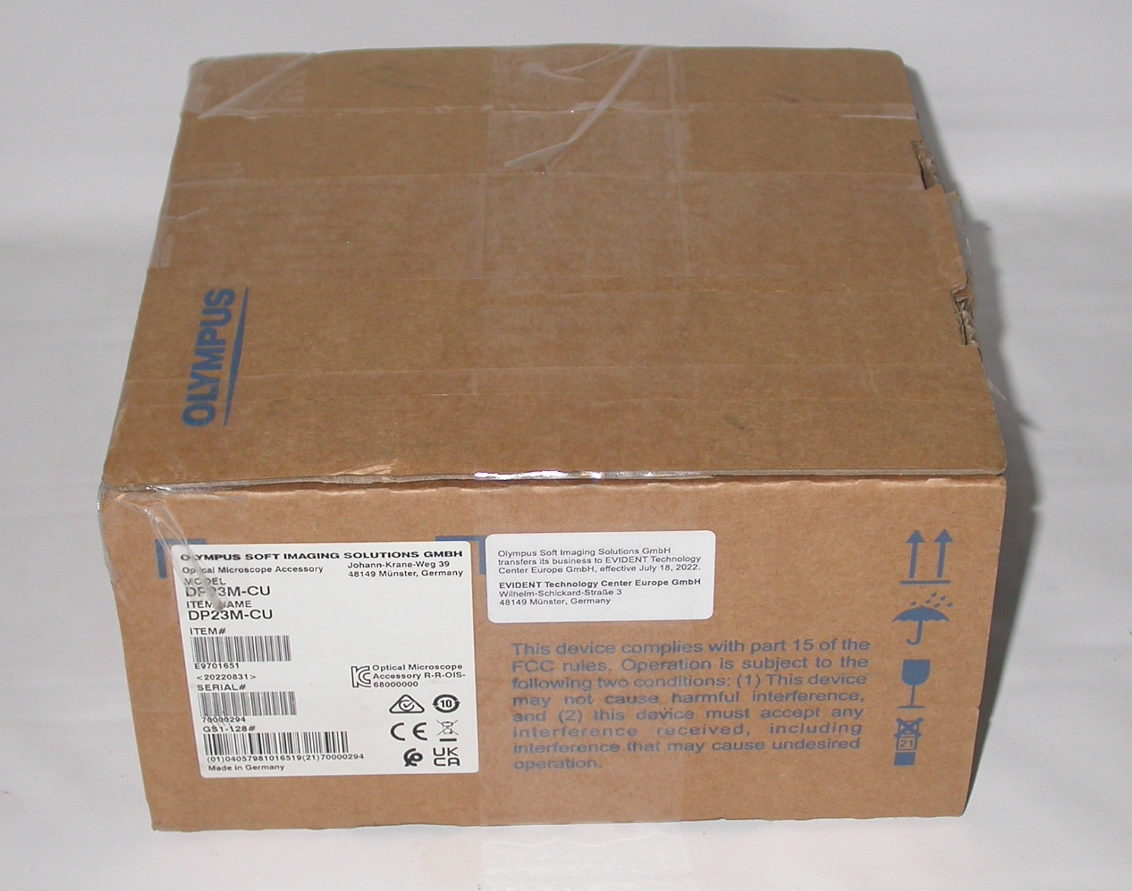 Olympus DP23M-CU Digital Microscope Camera w/ Software – 6.4MP Monochrome CMOS