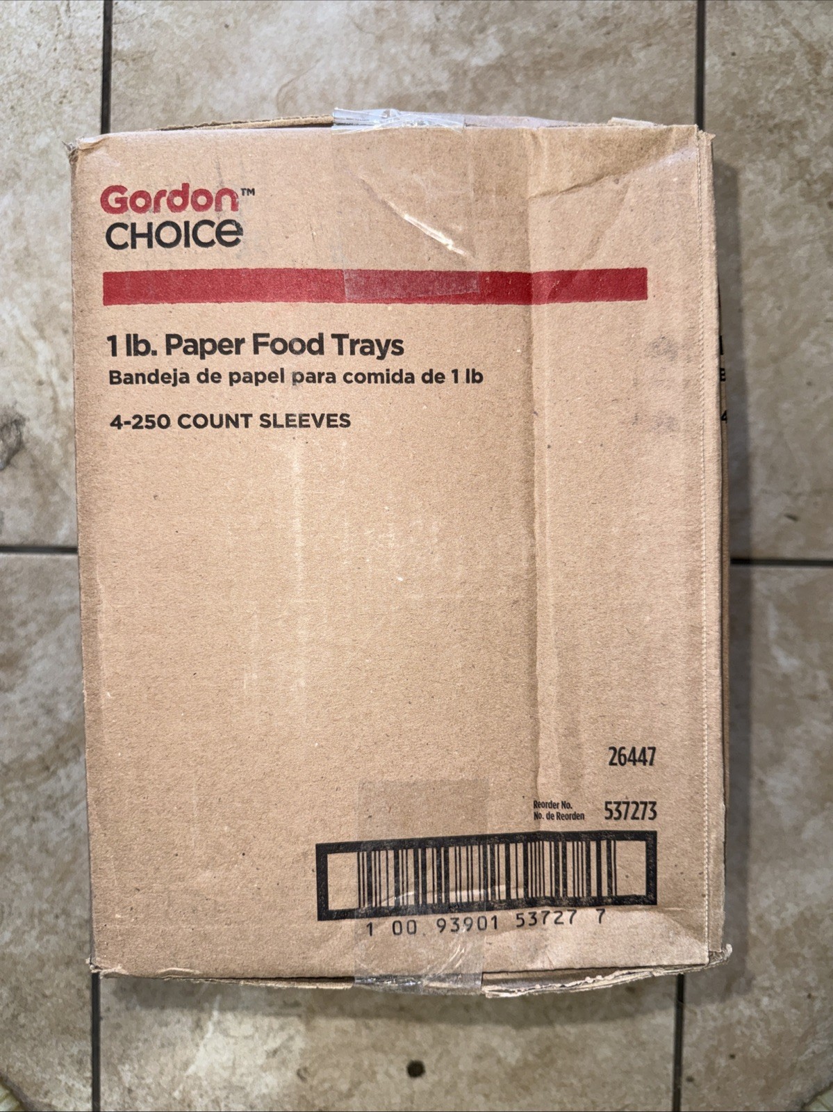 1lb. Paper Food Trays 4-250 Count Sleeves 1000 Total Gordon Choice