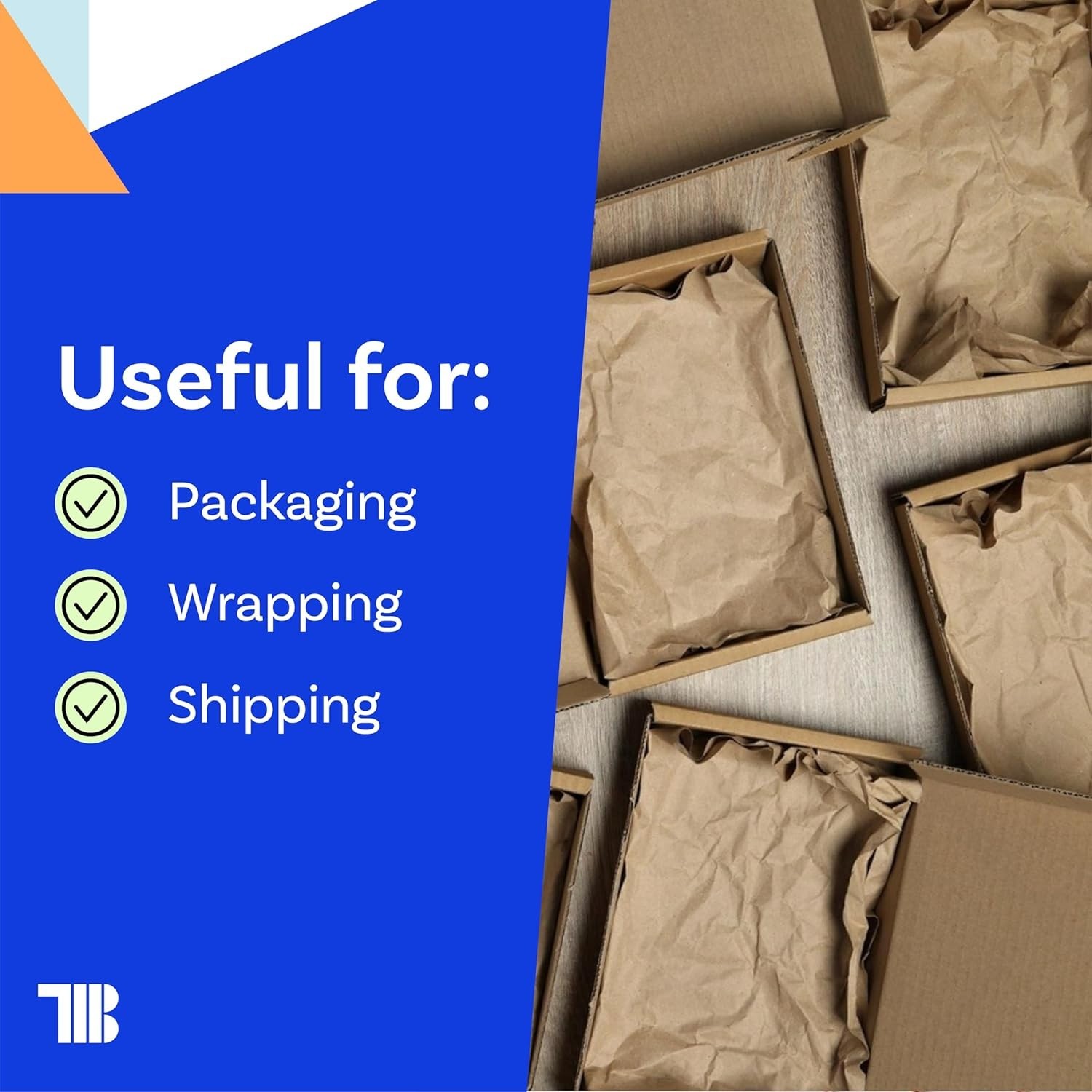 18″ x 1200ft Kraft Paper Roll Brown 30lb USA Made Wrapping Craft Paper