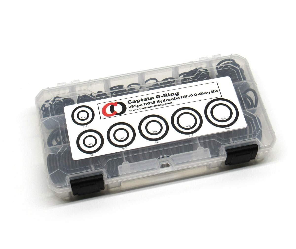 255 Piece Hydraulic O-Ring Seal Kit with Buna-N Rubber for ORB/BOSS Fittings