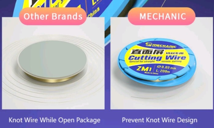 Mechanic Cutting Wire Mobile Phone Screen Separator ZM1 0.03MM L:200M