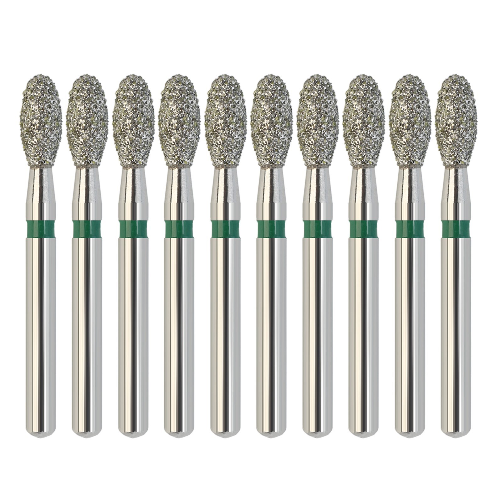 Football Diamond Burs FG Friction Grip Dental Multi-Use Green Red Yellow 368 379