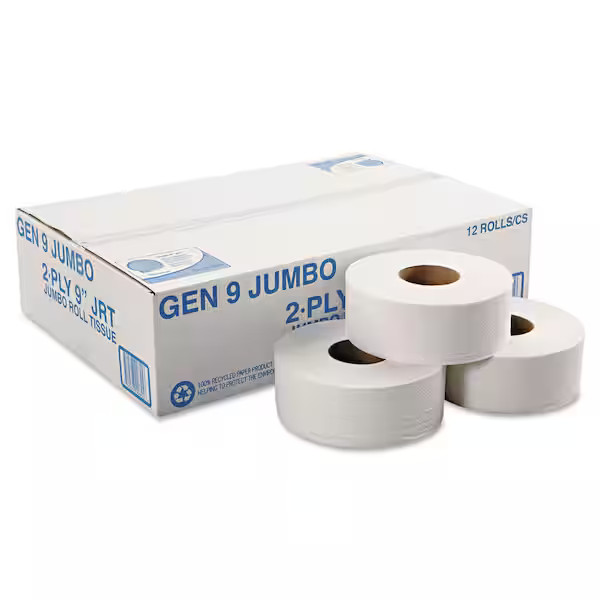 3.3 in. x 700 ft. 2-Ply Jumbo Roll Bath Tissue in White (12/Carton)