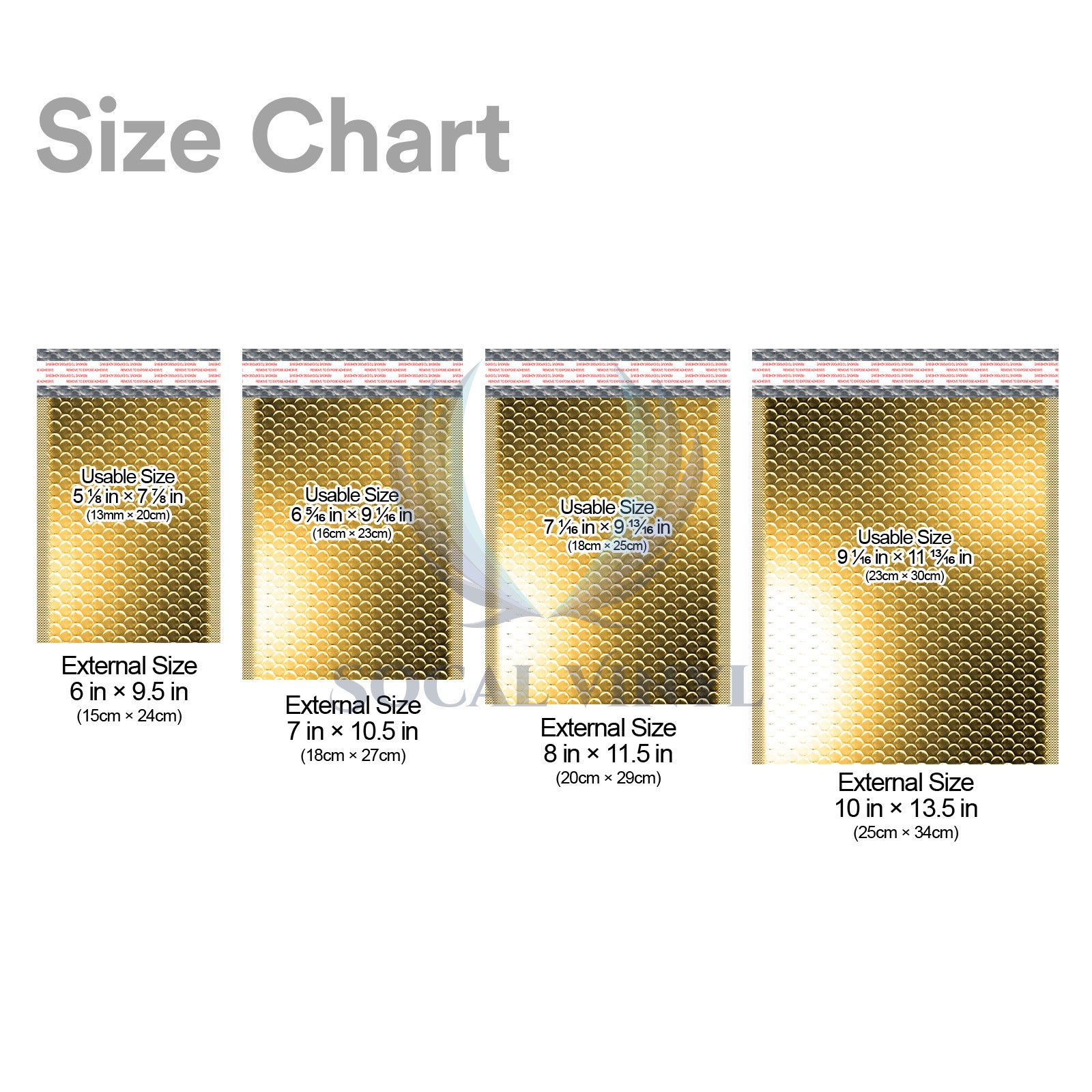 ANY SIZE Metallic Gold Poly Bubble Padded Mailers Shipping Envelopes Bag Kraft