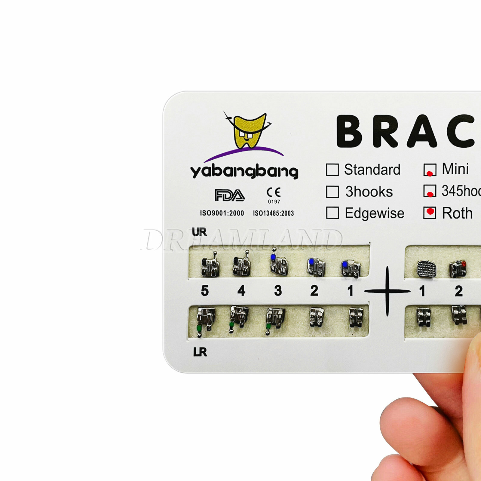 100Packs Dental Orthodontics Bracket Braces Mini Roth 022″ 3-4-5hooks #2 RP^^op