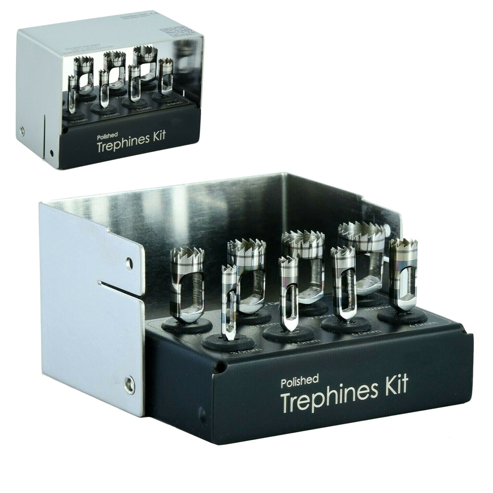 Dental Implant Trephine Drills Kit 8pcs Set Polished Surgical Surgery CE