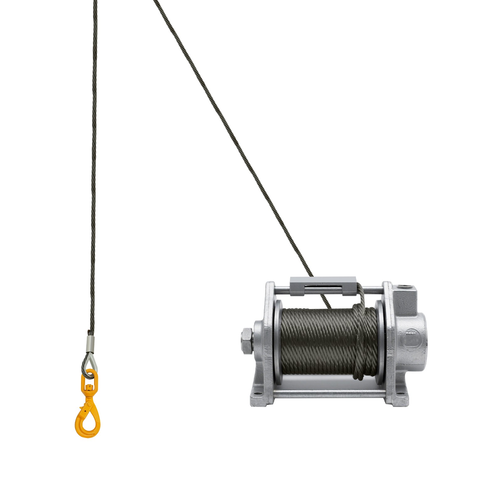7/16in*100FT Steel Winch Cable Wire Rope Swivel Self-locking Hook 2469.18 lbs