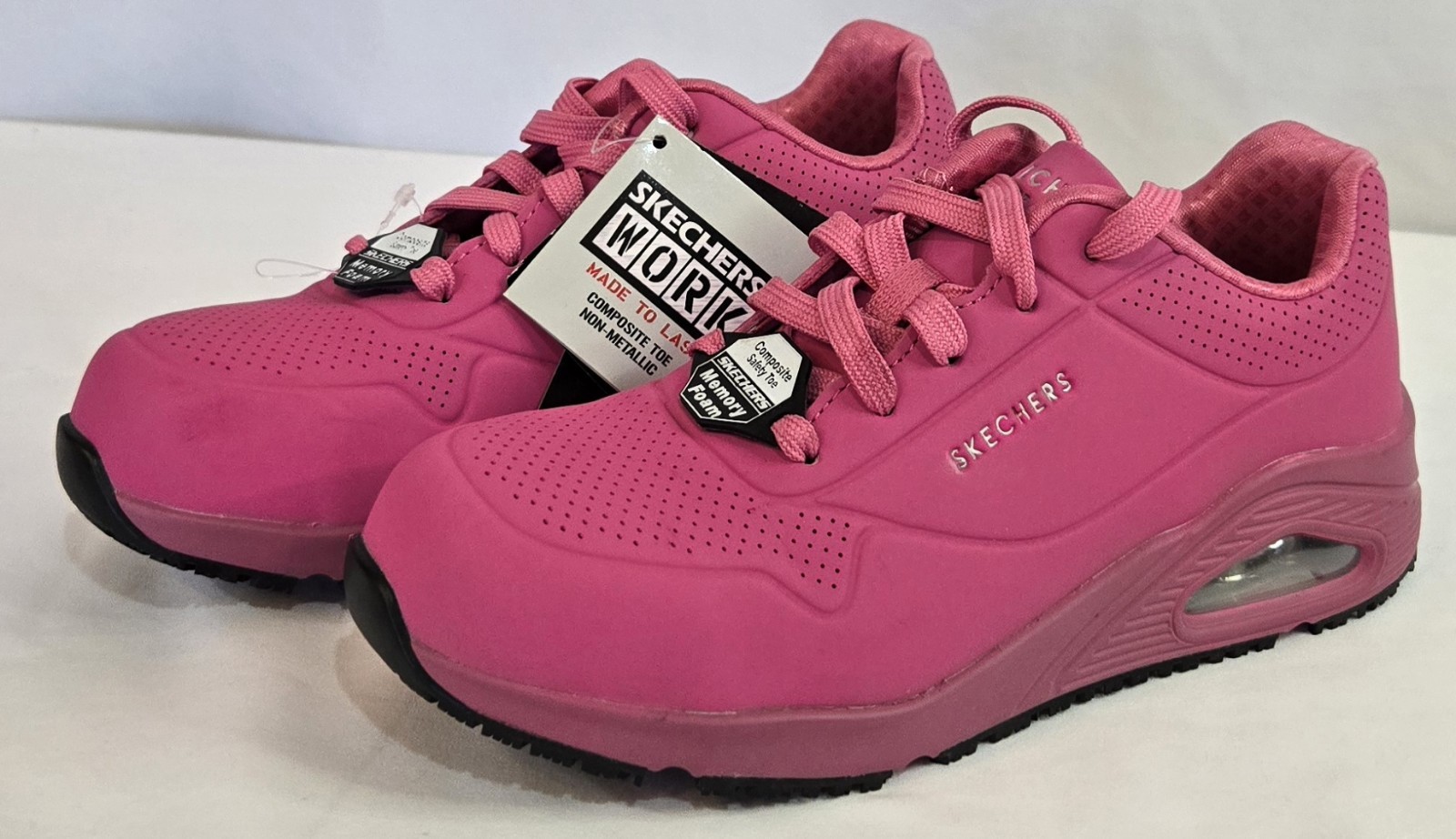 NEW Skechers Women’s Hot Pink Composite Toe Work Shoes / Size 6