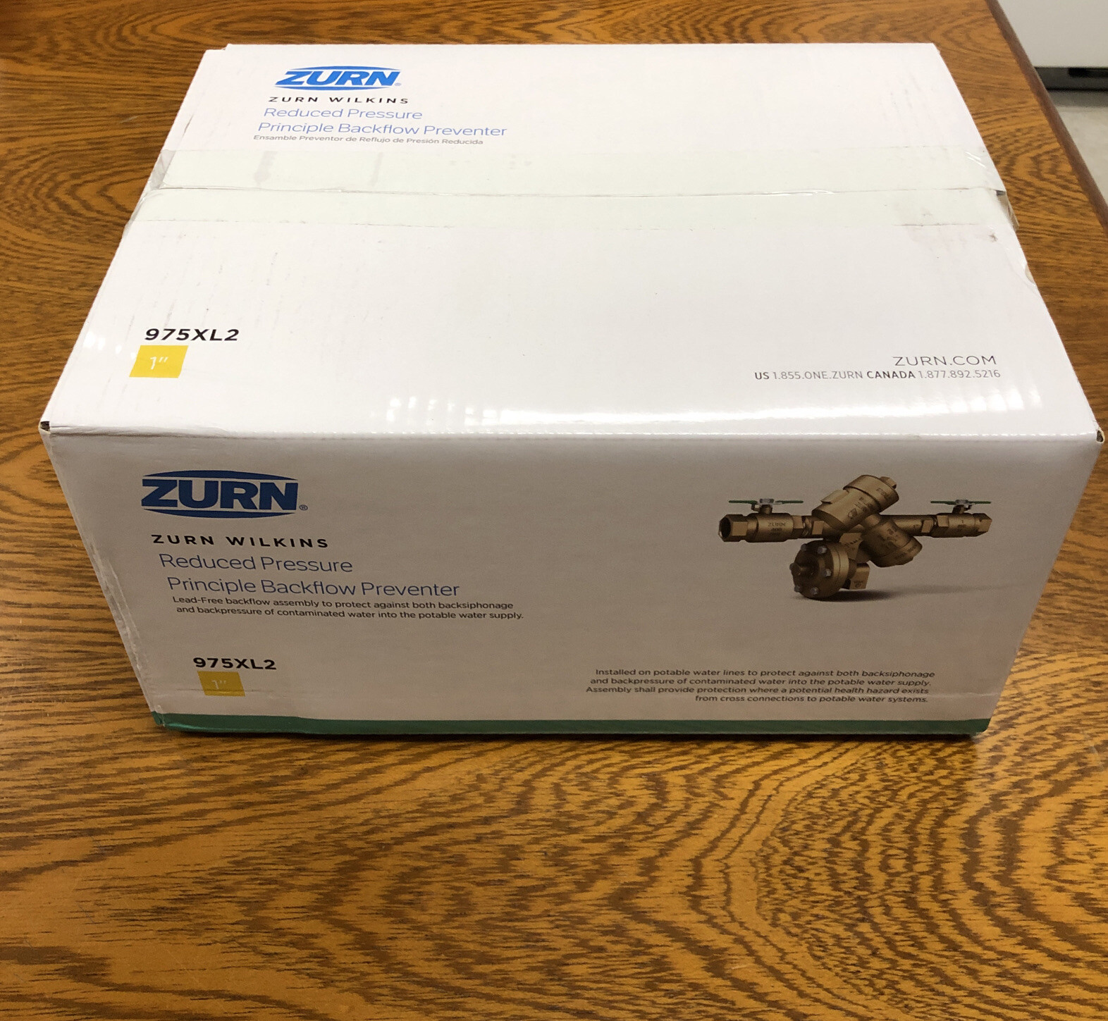 Zurn Wilkins 1-975XL2 Reduced Pressure Zone Backflow Preventer 1″ Lead Free