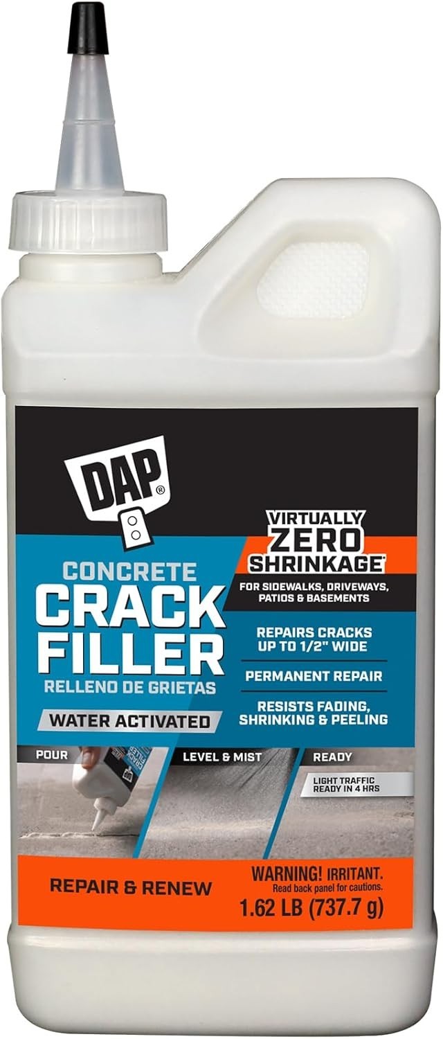 Concrete Crack Filler, Gray 16oz Dry 7079860500 DAP 7079860500 Resists Shrinkage