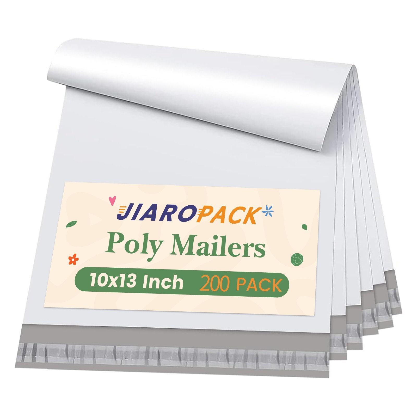 Small Poly Mailers Shipping Bags Envelopes Mailing Poly Bag 10×13″ 200 Pcs White