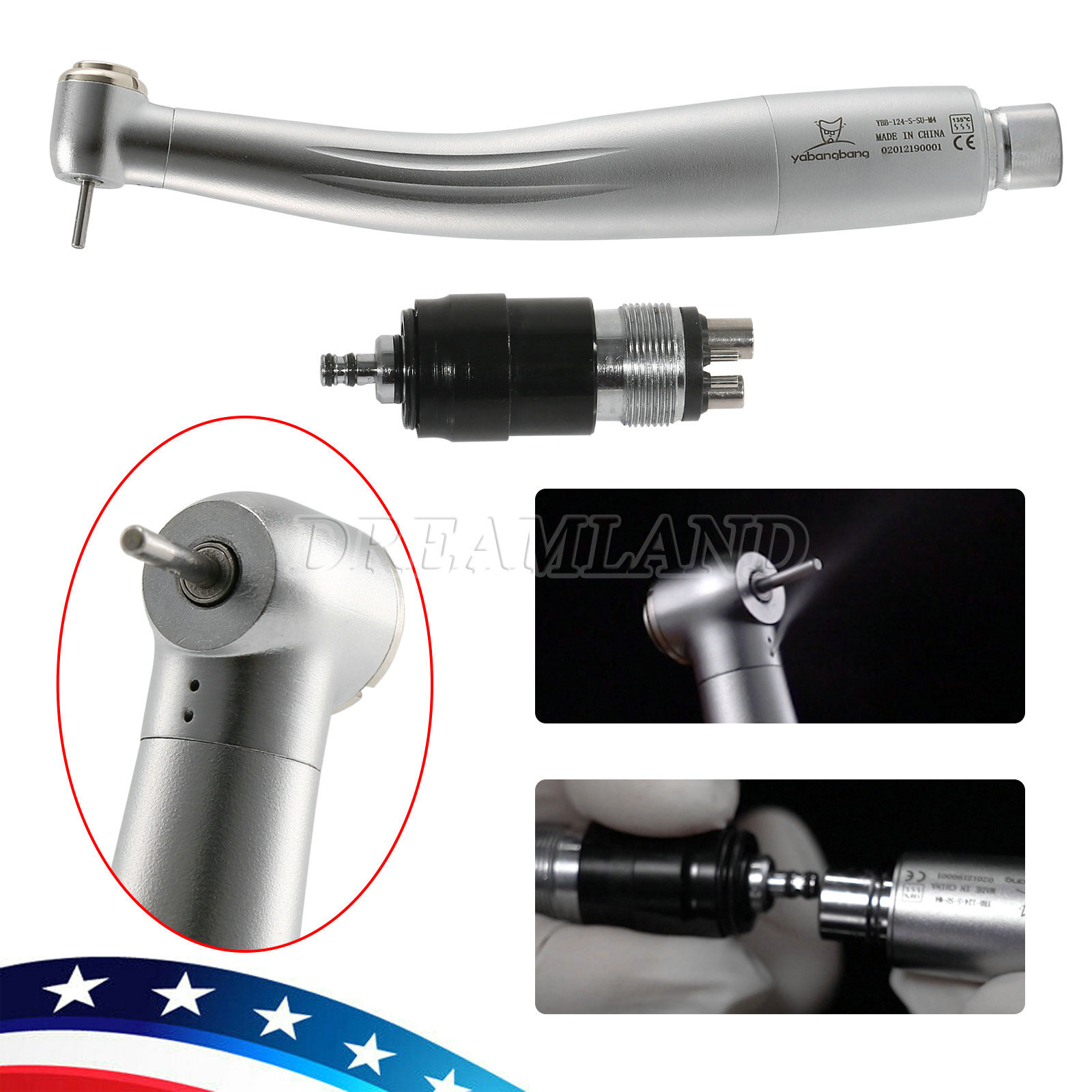 1-20 Dental High Speed Turbine Handpiece fit NSK 4Hole Swivel Coupler