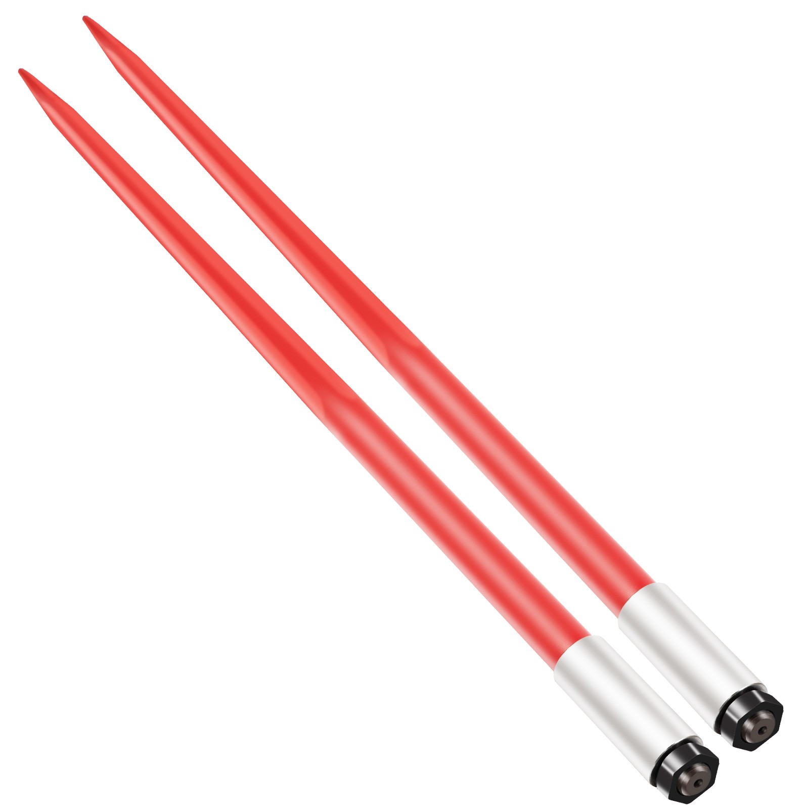 VEVOR 2Pcs Hay Bale Spear 49″ 4500 lbs Capacity Spike Fork for Tractors Loaders