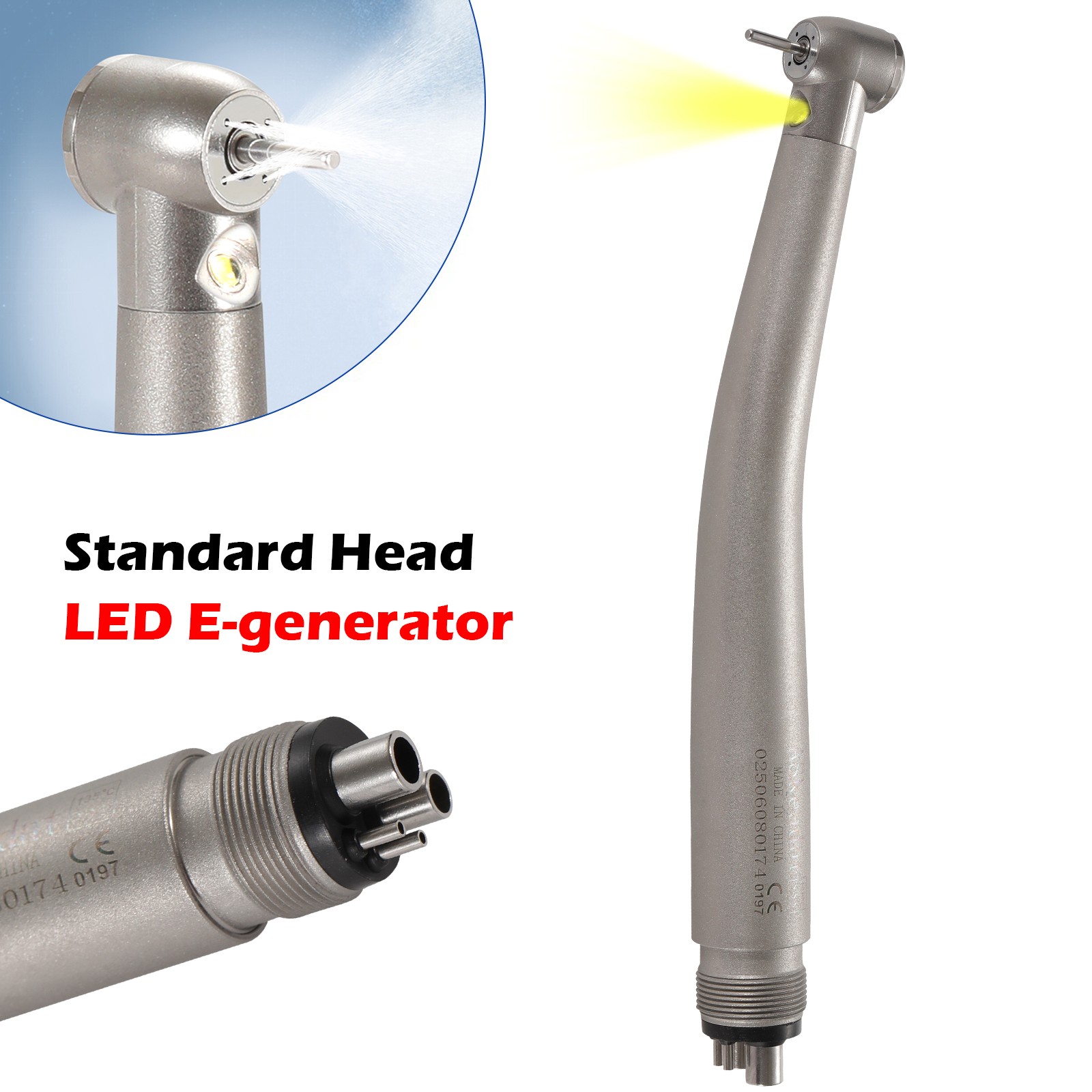 Dental LED Fibre Optic Contra Angle 1:1 Handpiece Fit NSK Ti-Max X25L Style