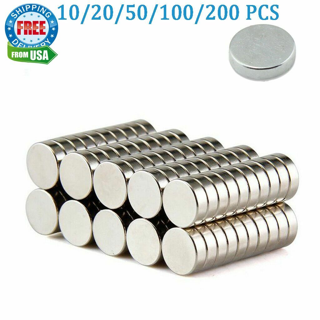 50/100/200pcs Strong Rare Earth Neodymium Disc Magnets 6 x 3mm (1/4 x 1/8 inch)