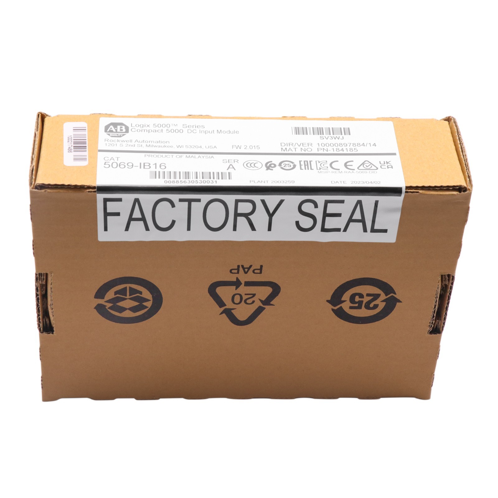 2025 New Allen-Bradley 5069-IB16 Ser A Compact 5000 DC I/O Input Module 5069IB16