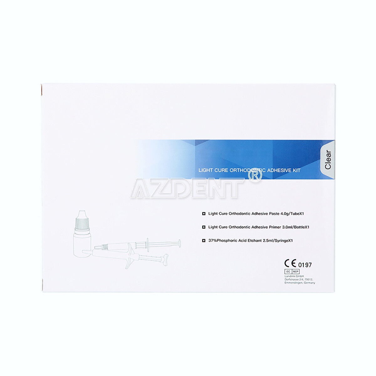 AZDENT Dental Orthodontic Brackets Braces Mini Roth.022 /Light Cure Adhesive Kit