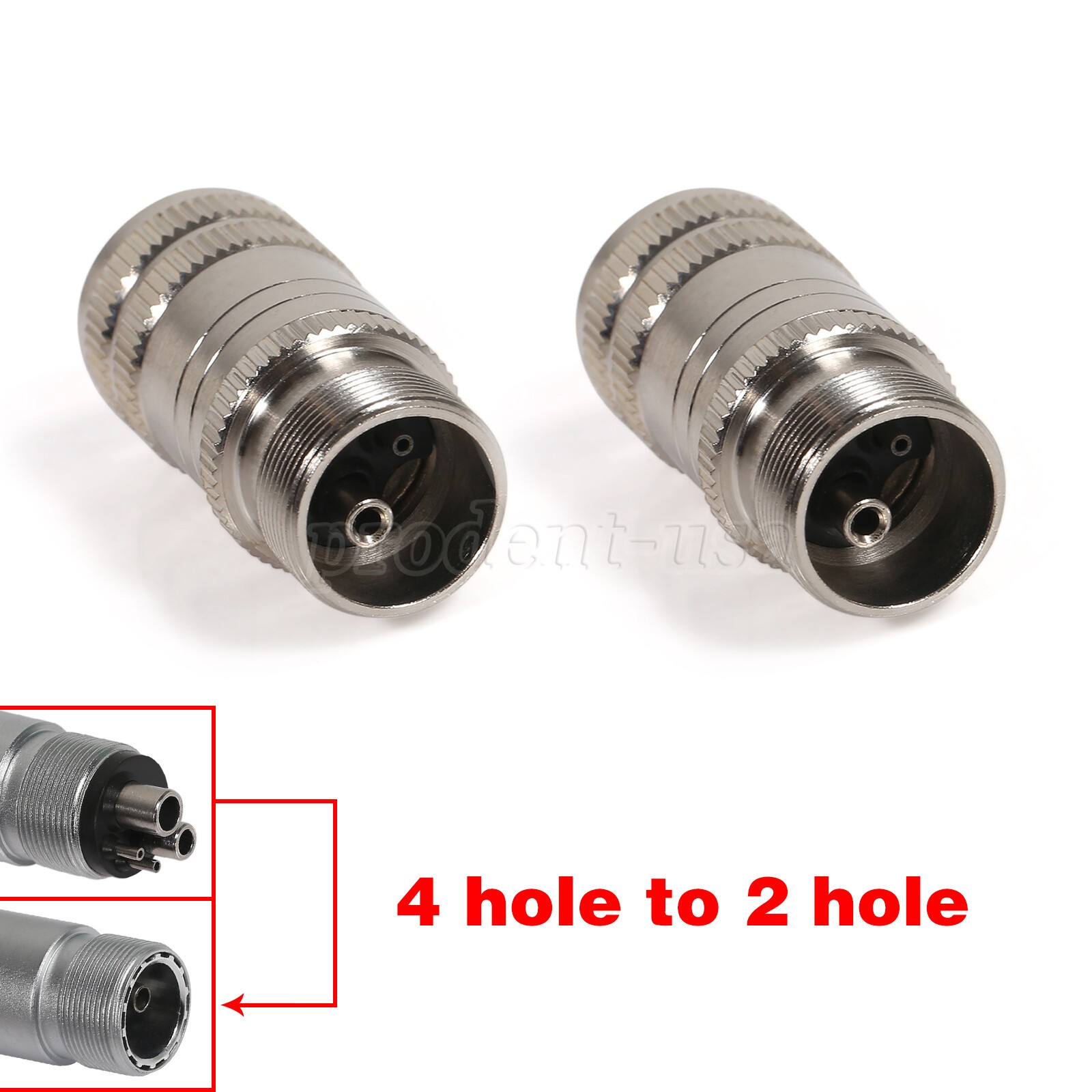 Dental High Speed Handpiece Adapter Hole Changer 4Hole M4 to Borden 2Hole B2 pr