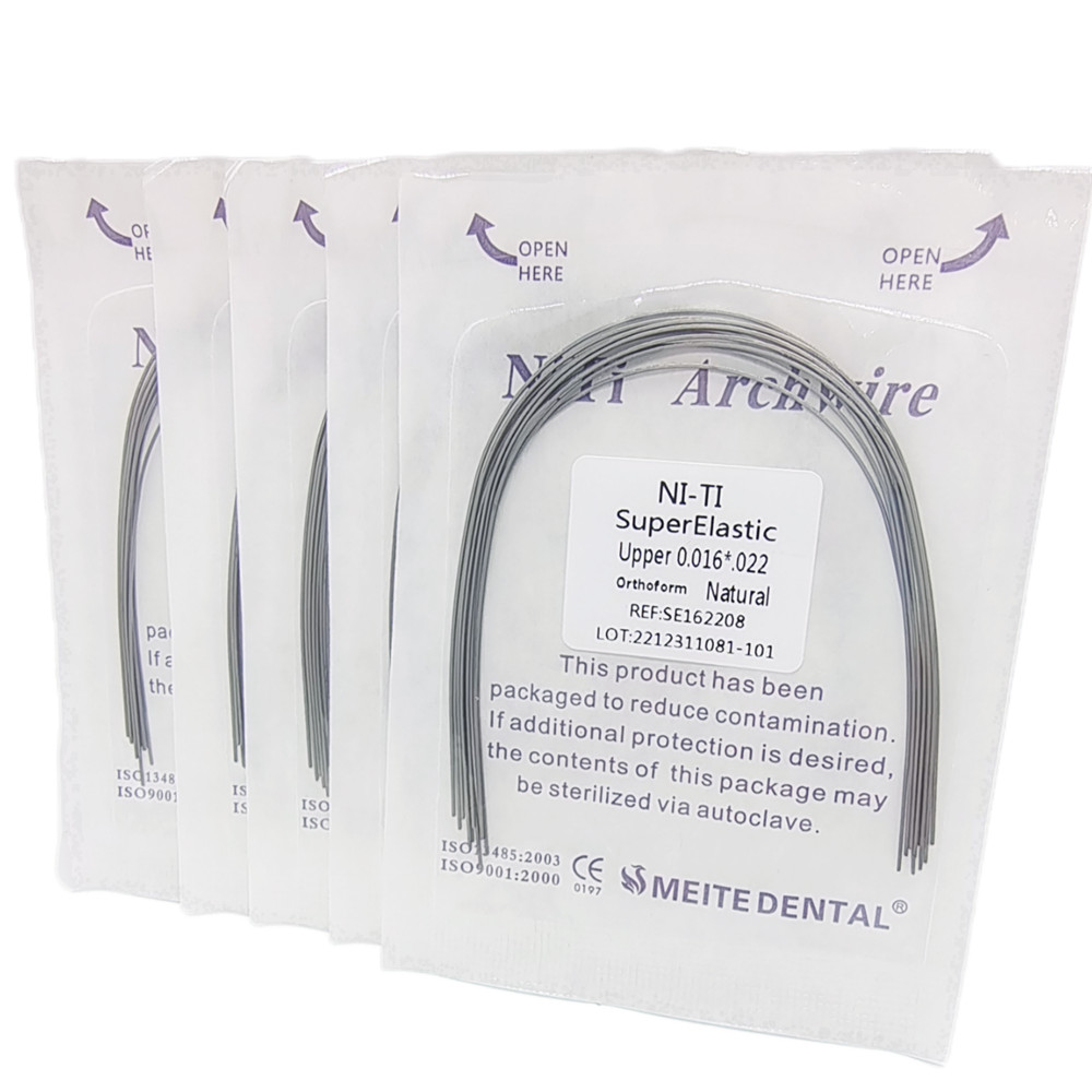 Dental Orthodontic Arch Wire Super Elastic Niti Round Rectangular Natural Form